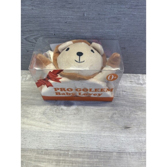 A Pro Goleem Lion Plush Lovey Baby Toddler Security Blanket Soft Satin Trim New - Picture 6 of 6